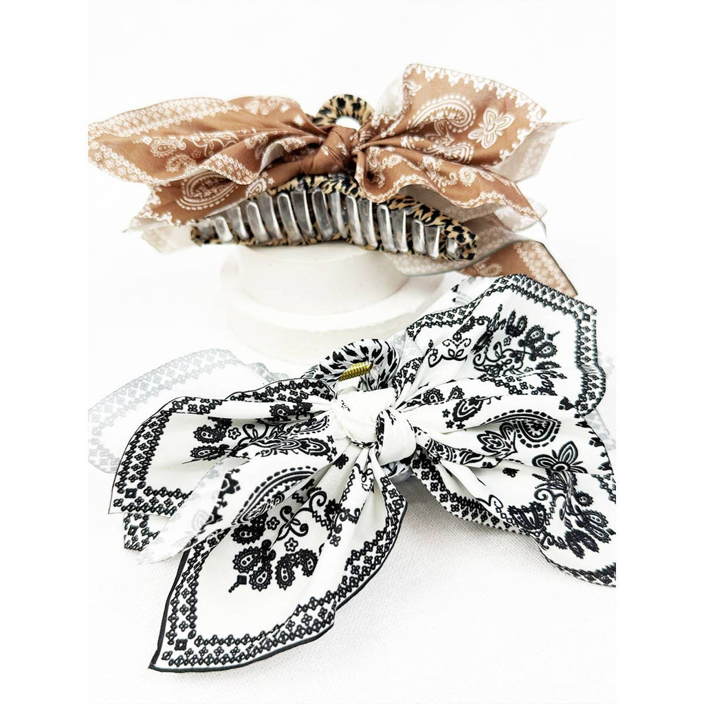 Boho Bandana Hair Claw Clips