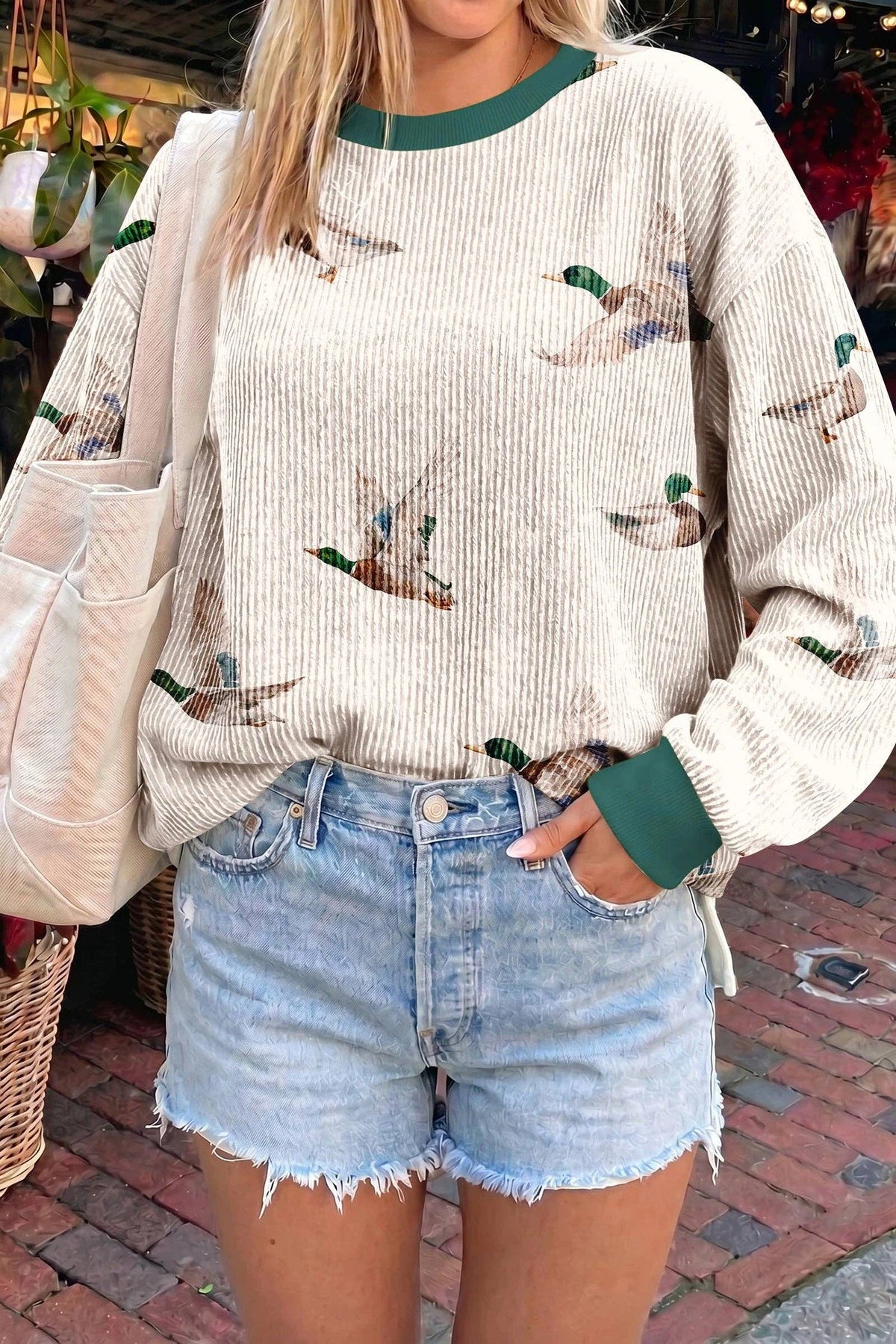 Duck Ribbed Long Sleeve