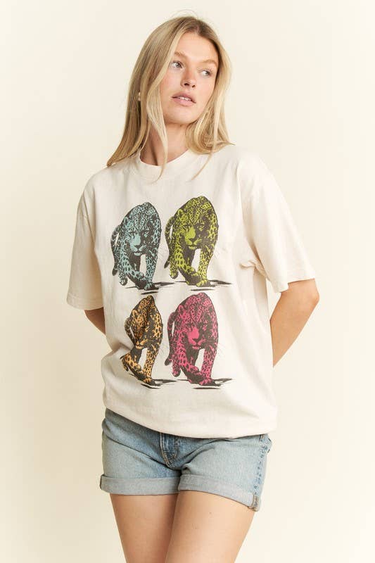 FRONT CHEETAH GRAPHIC TEE