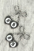 8 Ball Barbwire Earrings