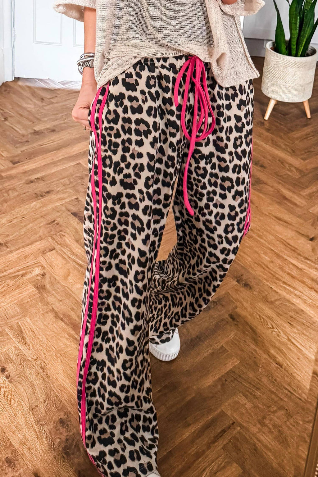Pink Leopard Stretchy Pants