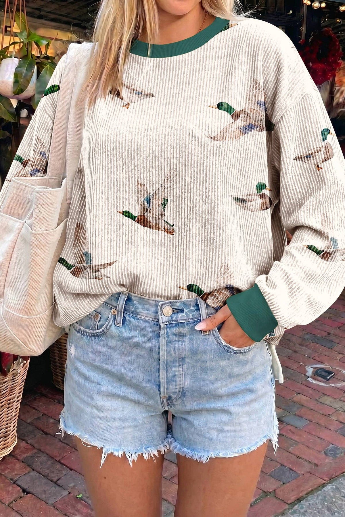 Duck Ribbed Long Sleeve