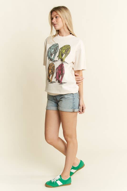 FRONT CHEETAH GRAPHIC TEE