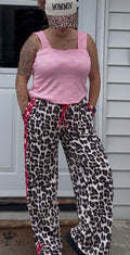 Pink Leopard Stretchy Pants