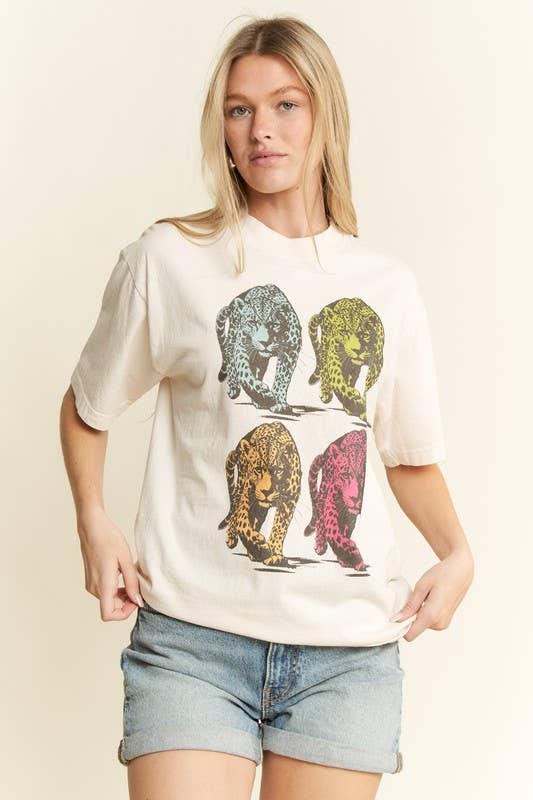 FRONT CHEETAH GRAPHIC TEE