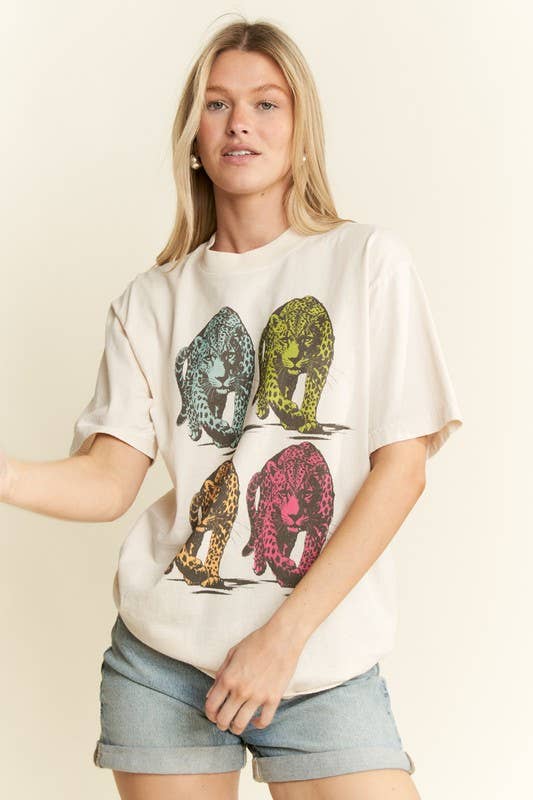 FRONT CHEETAH GRAPHIC TEE