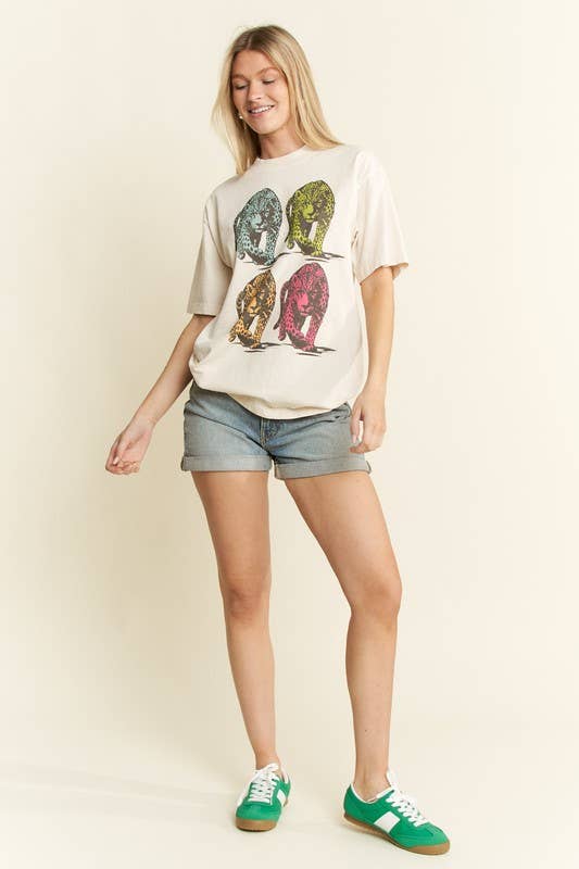 FRONT CHEETAH GRAPHIC TEE