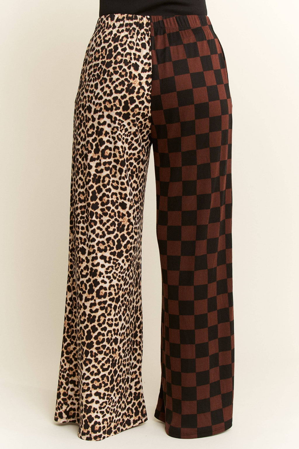 Leopard & Checkered Split Pant