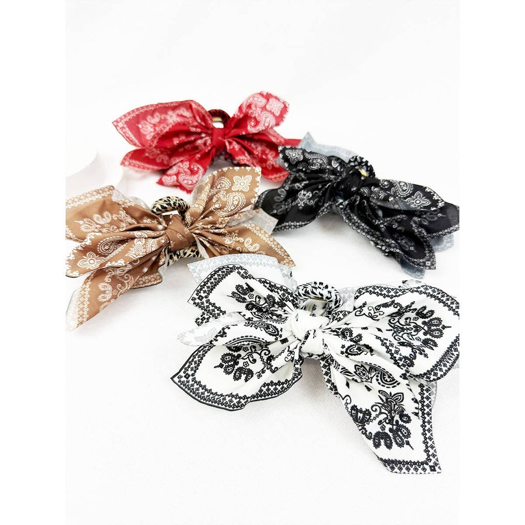 Boho Bandana Hair Claw Clips