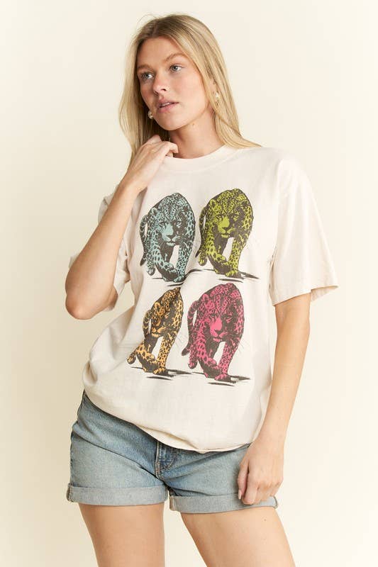 FRONT CHEETAH GRAPHIC TEE