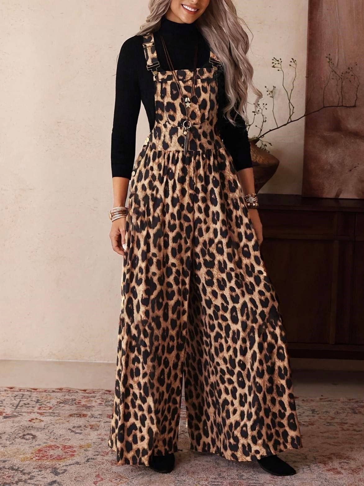 Leopard Print Jumpsuit